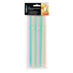 Chef Aid Biodegradable Straws - Pack 40 - STX-376472 