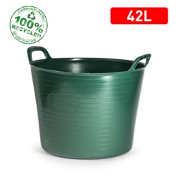 Plasticforte Recycled Flexi Tub - 42L - Green - STX-377596 
