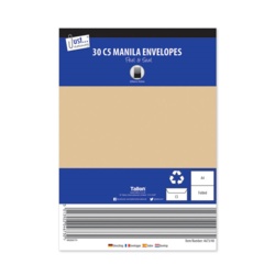 Tallon C5 Peel & Seal Envelopes 80gsm - Manila Pack 30 - STX-378060 