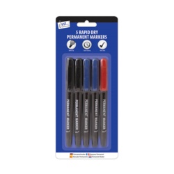 Tallon Rapid Dry Permanent Markers - Pack 5 - STX-378065 