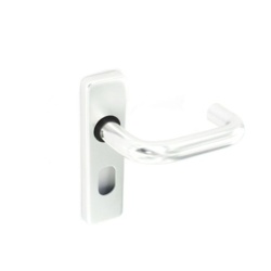 Securit Aluminium Oval Lock Handles Polished (Pair) - 150mm - STX-384106 