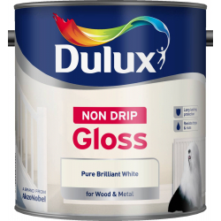 Dulux Non Drip Gloss 2.5L - Pure Brilliant White - STX-391369 