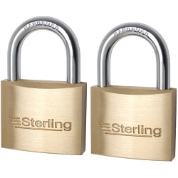 Sterling Mid Security Brass Padlock Multi-Pack Keyed Alike - 2 x 50mm - STX-402362 