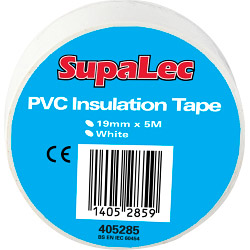 SupaLec PVC Insulation Tapes - White 5 Metre Pack 10 - STX-405285 