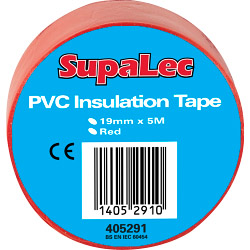 SupaLec PVC Insulation Tapes - Red 5 Metre Pack 10 - STX-405291 