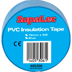 SupaLec PVC Insulation Tapes - Blue 5 Metre Pack 10 - STX-405306 