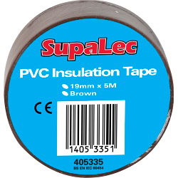 SupaLec PVC Insulation Tapes - Brown 5 Metre Pack 10 - STX-405335 