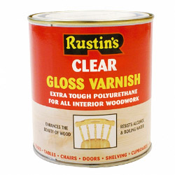 Rustins Polyurethane Gloss Varnish 500ml - Clear - STX-409068 