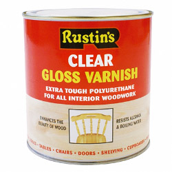 Rustins Polyurethane Gloss Varnish 1L - Clear - STX-409074 