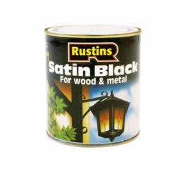 Rustins Quick Dry Satin Black - 250ml - STX-409124 