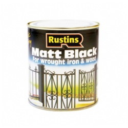 Rustins Matt Black Paint - 250ml - STX-409176 