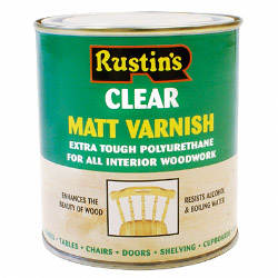 Rustins Polyurethane Matt Varnish 500ml - Clear - STX-409407 