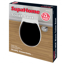SupaHome Deluxe Black Toilet Seat - STX-413668 