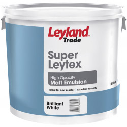 Leyland Trade Super Leytex Matt - 15L Brilliant White - STX-420386 