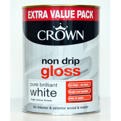 Crown Non Drip Gloss 1.25L - Pure Brilliant White - STX-420810 
