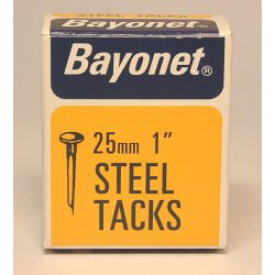 Bayonet Tacks (Fine Cut Steel) - Blue (Box Pack) - 25mm - STX-429901 