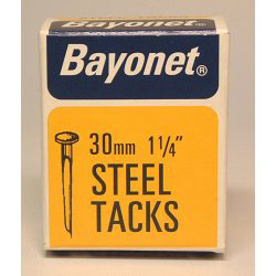 Bayonet Tacks (Fine Cut Steel) - Blue (Box Pack) - 30mm - STX-429918 