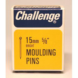 Challenge Moulding Pins (Veneer Pins) - Bright Steel (Box Pack) - 15mm - STX-429999 