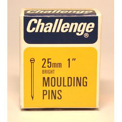 Challenge Moulding Pins (Veneer Pins) - Bright Steel (Box Pack) - 25mm - STX-430019 