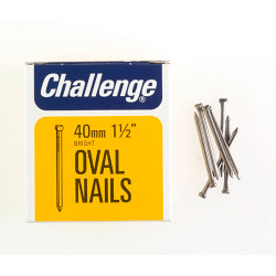 Challenge Oval Wire Nails - Bright Steel (Box Pack) - 40mm - STX-430212 
