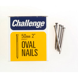 Challenge Oval Wire Nails - Bright Steel (Box Pack) - 50mm - STX-430229 