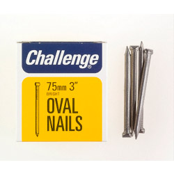 Challenge Oval Wire Nails - Bright Steel (Box Pack) - 75mm - STX-430241 