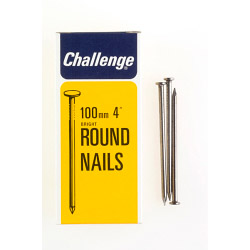Challenge Round Wire Nails - Bright Steel (Box Pack) - 100mm - STX-430308 