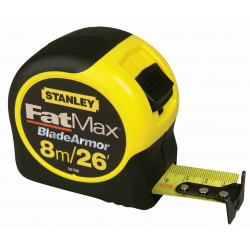 Stanley FatMax Blade Armor Metric/Imperial Tape - Length - 8m (26ft) x Width - 32mm - STX-434001 