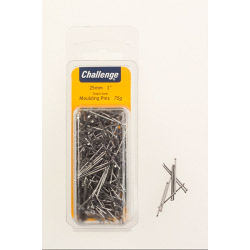 Challenge Moulding Pins (Veneer Pins) - Bright Steel (Folding Clam Pack Pack) - 25mm - STX-450594 