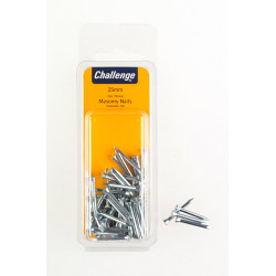 Challenge Masonry Nails - Zinc Plated (Folding Clam Pack) - 25mm - STX-450940 