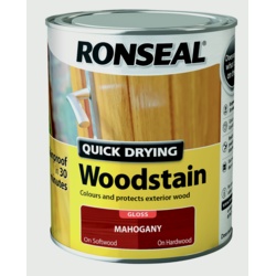 Ronseal Quick Drying Woodstain Gloss 750ml - Mahogany - STX-453573 