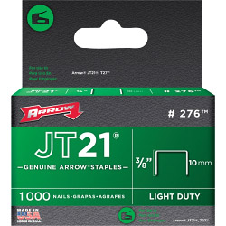 Arrow JT21/T27 Staples - 10mm 3/8in (1000) - STX-457327 