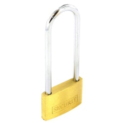 Securit Brass Padlock Long Shackle - 50mm - STX-468799 