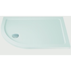 SP Low Profile Offset Quad Left Hand Stone Resin Shower Tray - 1200 x 800 - STX-480478 