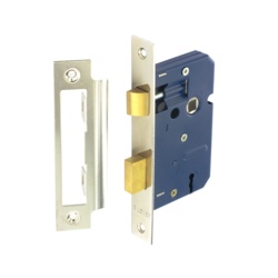 Securit 3 Lever Sash Lock Nickel Plated with 4 Keys - 63mm - STX-485162 