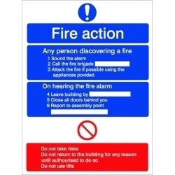 House Nameplate Co Fire Action Sign - 20X15 - STX-486413 