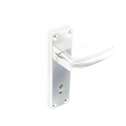 Securit Aluminium Lock Handles Bright (Pair) - 150mm Metal - STX-494349 