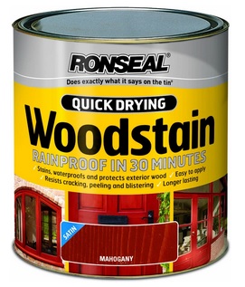 Ronseal Quick Drying Woodstain Satin 250ml - Mahogany - STX-503167 