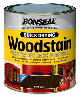 Ronseal Quick Drying Woodstain Satin 250ml - Dark Oak - STX-503932 