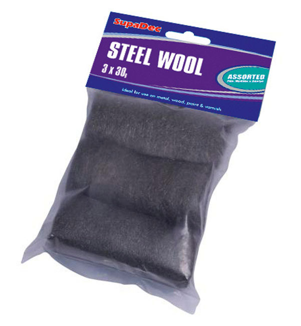 SupaDec Steel Wool - 3x30g Assorted - STX-507360 