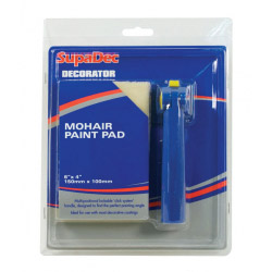 SupaDec Decorator Mohair Paint Pad with Handle - 6" x 4" /150mm x 100mm - STX-508294 