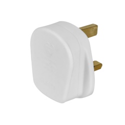 Securlec 13A, 3 Pin Plug Fused 13A to BS1363,White - Box 20 - STX-518360 