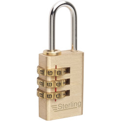Sterling Light Security 3-Dial Combination Padlock - 20mm - STX-528878 