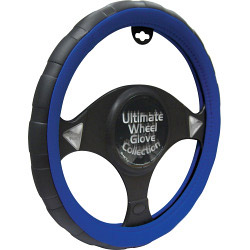 Streetwize Steering Wheel Glove - Black/Blue - Sports Grip - STX-529977 