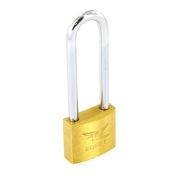 Securit Egret Long Shackle Brass Padlock - 40mm - STX-534813 