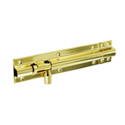 Securit Brass Door Bolt 1" Wide - 100mm - STX-537368 