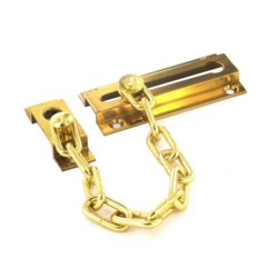 Securit Brass Door Chain - 80mm Polished - STX-537503 