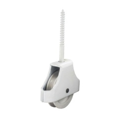 Securit Single Screw-In Pulley White - 45mm - STX-556518 