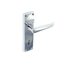 Securit Victorian Chrome Lock Handles (Pair) - 155mm - STX-571480 