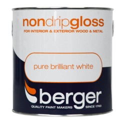 Berger Non Drip Gloss 2.5L - Pure Brilliant White - STX-573744 